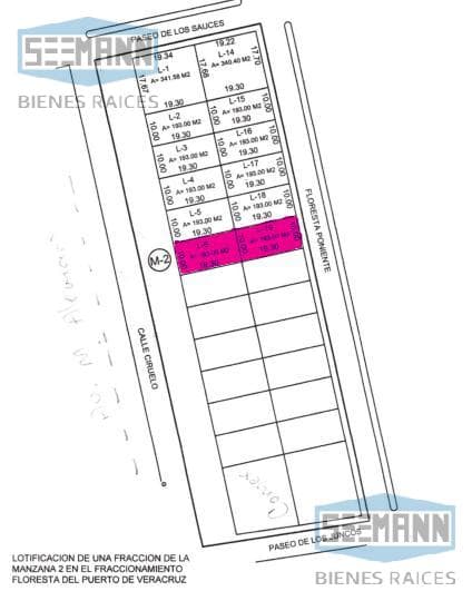 Venta de lotes de terreno en Fracc. Floresta, Veracruz, Casi esq. Miguel Alemán. - 1
