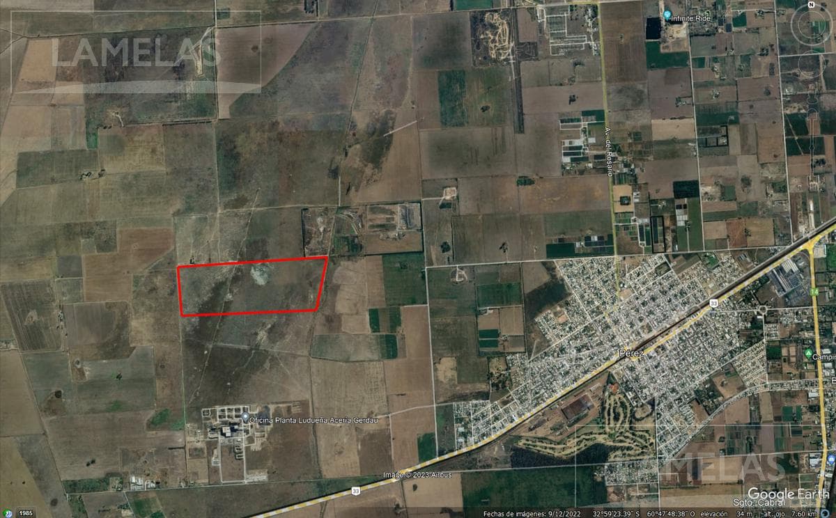 Campo 334Ha sobre ruta 33, Pérez, departamento Rosario. Apto desarrollo - 1