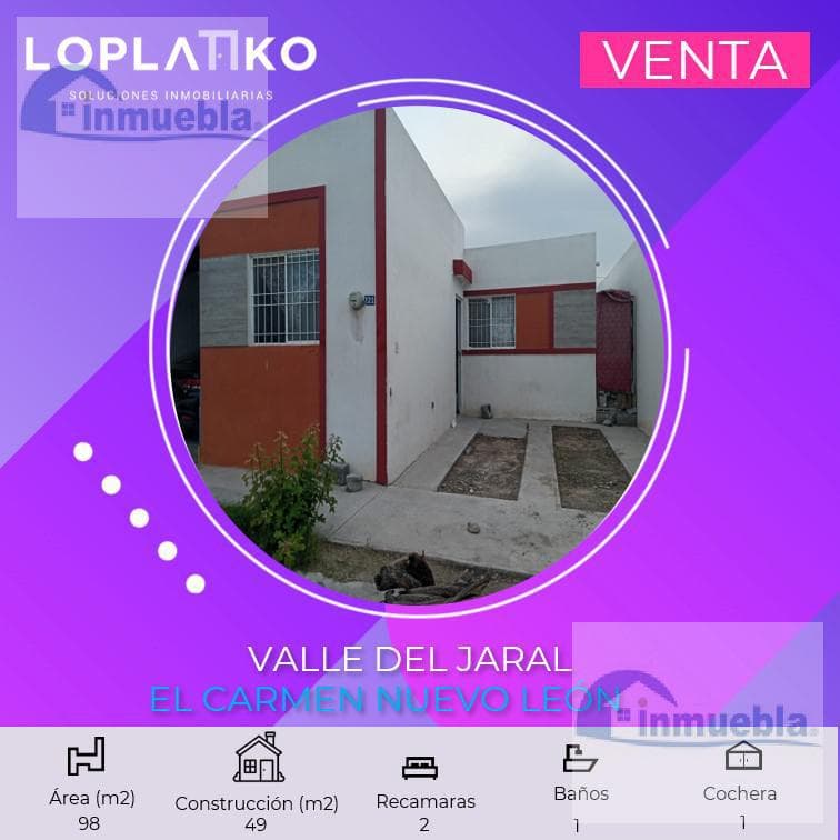 Casa en Valle del Jaral, El Carmen, Nuevo León. - 1