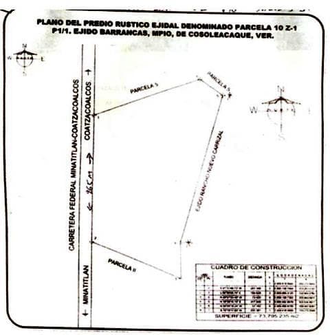 EXCELENTE TERRENO EN EJIDO BARRANCAS, COSOLEACAQUE - 1