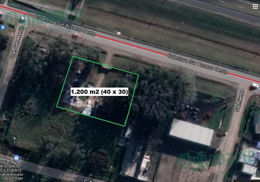 LOTE con MEJORAS sobre ACCESO OESTE zona COMERCIAL - 1