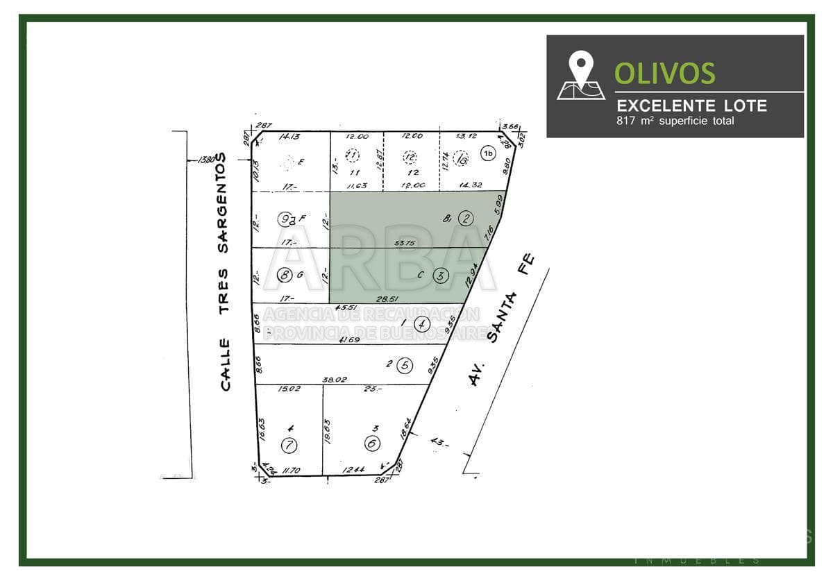 Lote en venta 817 m2 sup total - Martinez - Vias Av. Santa Fe - 1