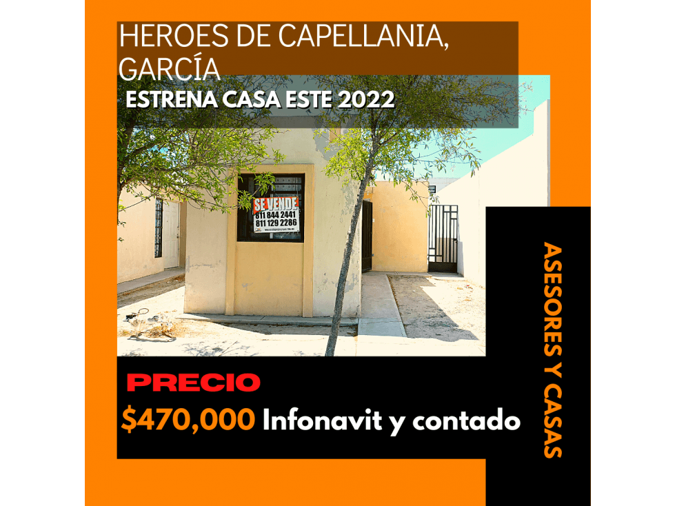 CASA EN VENTA EN HEROES DE CAPELLANIA GARCIA - 1