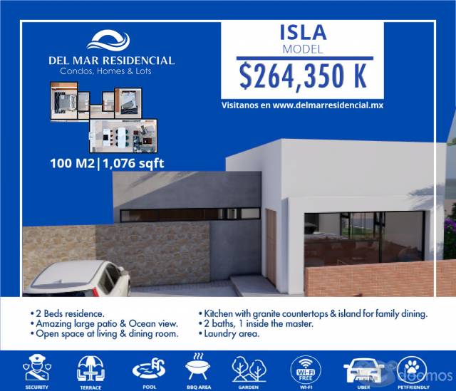 Casa de 2 recamaras en venta con vista al Mar