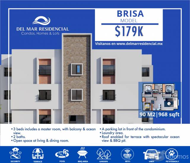 Sueña en grande, Condo de 3 habitaciones con vista al Mar