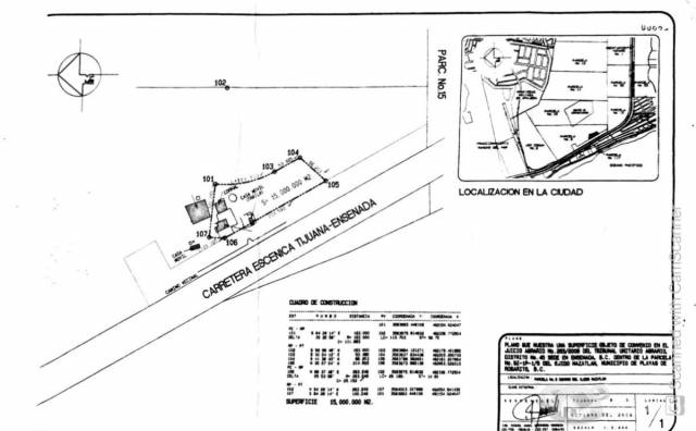 Venta de Terreno de 1HA en Ejido Mazatlán, Rosarito, B.C .