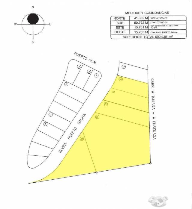 Venta de Terreno en Puerto Salina La Marina, Ensenada, 6842m2 — foto 2
